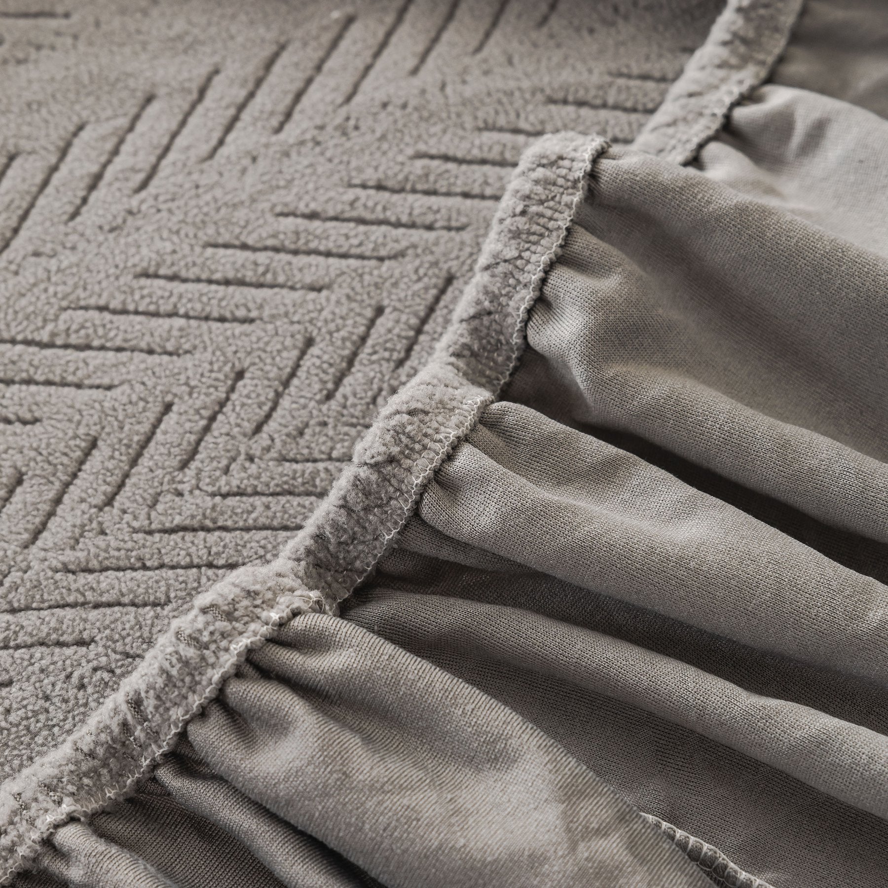 High Stretch Herringbone Textured Slipcover for Standard & L-Shaped Sectional Couches