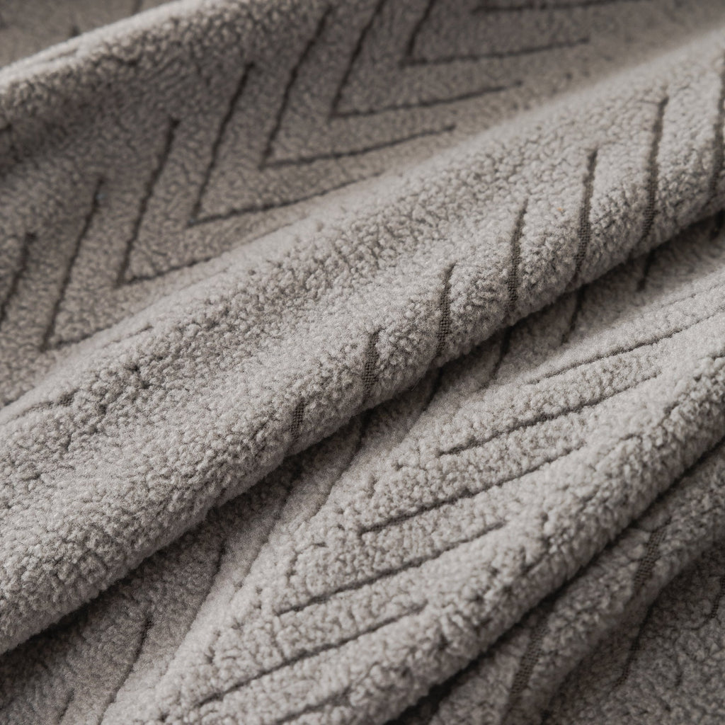 High Stretch Herringbone Textured Slipcover for Standard & L-Shaped Sectional Couches