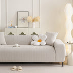 High Stretch Herringbone Textured Slipcover for Standard & L-Shaped Sectional Couches