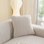 High Stretch Herringbone Textured Slipcover for Standard & L-Shaped Sectional Couches