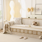 Thick Jacquard Couch Cover for Sectional Sofas, Cozy Washable Sofa Cover Throw Blanket