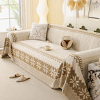 Thick Jacquard Couch Cover for Sectional Sofas, Cozy Washable Sofa Cover Throw Blanket