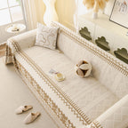 Thick Jacquard Couch Cover for Sectional Sofas, Cozy Washable Sofa Cover Throw Blanket