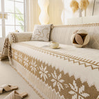 Thick Jacquard Couch Cover for Sectional Sofas, Cozy Washable Sofa Cover Throw Blanket