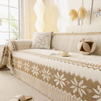 Thick Jacquard Couch Cover for Sectional Sofas, Cozy Washable Sofa Cover Throw Blanket