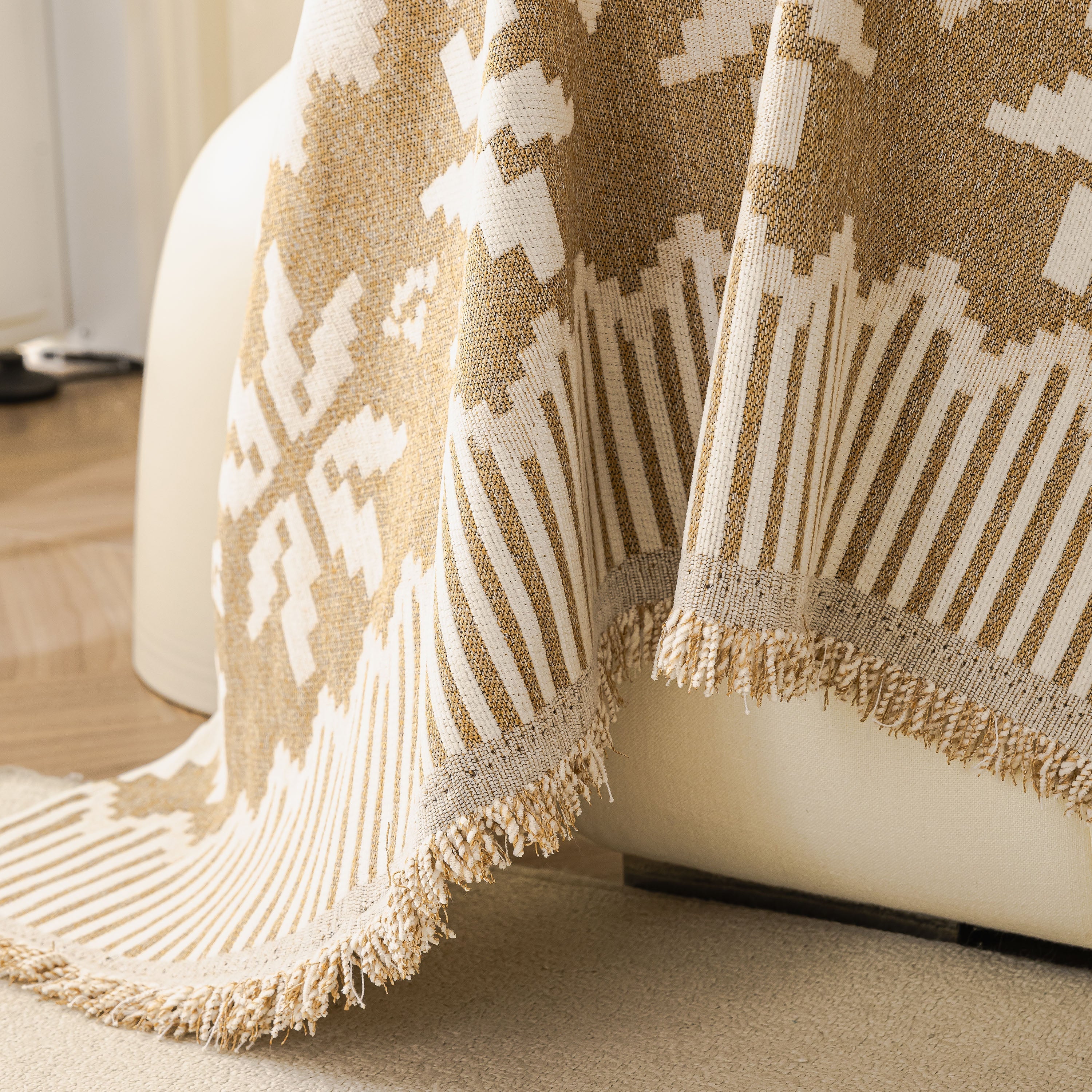 Thick Jacquard Couch Cover for Sectional Sofas, Cozy Washable Sofa Cover Throw Blanket