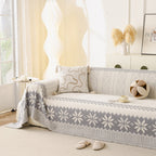 Thick Jacquard Couch Cover for Sectional Sofas, Cozy Washable Sofa Cover Throw Blanket