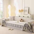 Thick Jacquard Couch Cover for Sectional Sofas, Cozy Washable Sofa Cover Throw Blanket