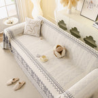 Thick Jacquard Couch Cover for Sectional Sofas, Cozy Washable Sofa Cover Throw Blanket