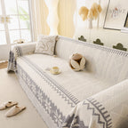 Thick Jacquard Couch Cover for Sectional Sofas, Cozy Washable Sofa Cover Throw Blanket