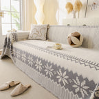 Thick Jacquard Couch Cover for Sectional Sofas, Cozy Washable Sofa Cover Throw Blanket