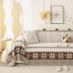 Thick Jacquard Couch Cover for Sectional Sofas, Cozy Washable Sofa Cover Throw Blanket
