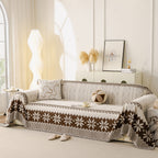 Thick Jacquard Couch Cover for Sectional Sofas, Cozy Washable Sofa Cover Throw Blanket