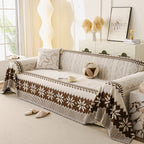 Thick Jacquard Couch Cover for Sectional Sofas, Cozy Washable Sofa Cover Throw Blanket
