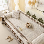 Thick Jacquard Couch Cover for Sectional Sofas, Cozy Washable Sofa Cover Throw Blanket