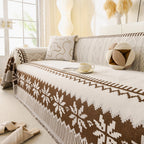 Thick Jacquard Couch Cover for Sectional Sofas, Cozy Washable Sofa Cover Throw Blanket