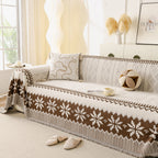 Thick Jacquard Couch Cover for Sectional Sofas, Cozy Washable Sofa Cover Throw Blanket