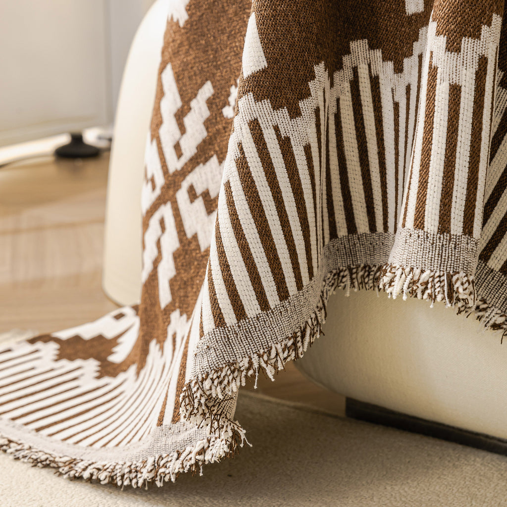 Thick Jacquard Couch Cover for Sectional Sofas, Cozy Washable Sofa Cover Throw Blanket