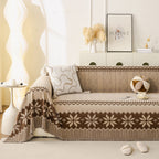 Thick Jacquard Couch Cover for Sectional Sofas, Cozy Washable Sofa Cover Throw Blanket