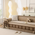 Thick Jacquard Couch Cover for Sectional Sofas, Cozy Washable Sofa Cover Throw Blanket