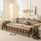 Thick Jacquard Couch Cover for Sectional Sofas, Cozy Washable Sofa Cover Throw Blanket
