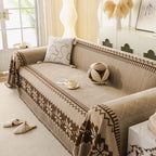 Thick Jacquard Couch Cover for Sectional Sofas, Cozy Washable Sofa Cover Throw Blanket