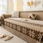 Thick Jacquard Couch Cover for Sectional Sofas, Cozy Washable Sofa Cover Throw Blanket