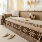 Thick Jacquard Couch Cover for Sectional Sofas, Cozy Washable Sofa Cover Throw Blanket