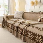 Thick Jacquard Couch Cover for Sectional Sofas, Cozy Washable Sofa Cover Throw Blanket