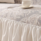 French Chic Style Ruffle Floral Cover Throws for Sofas, Decorative Couch Covers