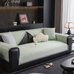 Houndstooth Ice Silk Breathable Sofa Cover, Modern Non-Slip Summer Couch Protector