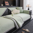 Houndstooth Ice Silk Breathable Sofa Cover, Modern Non-Slip Summer Couch Protector