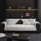 Houndstooth Ice Silk Breathable Sofa Cover, Modern Non-Slip Summer Couch Protector