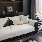 Houndstooth Ice Silk Breathable Sofa Cover, Modern Non-Slip Summer Couch Protector