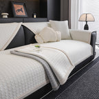 Houndstooth Ice Silk Breathable Sofa Cover, Modern Non-Slip Summer Couch Protector
