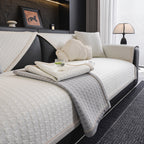 Houndstooth Ice Silk Breathable Sofa Cover, Modern Non-Slip Summer Couch Protector