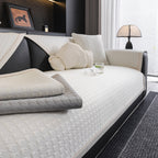 Houndstooth Ice Silk Breathable Sofa Cover, Modern Non-Slip Summer Couch Protector