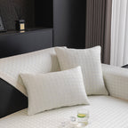 Houndstooth Ice Silk Breathable Sofa Cover, Modern Non-Slip Summer Couch Protector