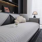 Houndstooth Ice Silk Breathable Sofa Cover, Modern Non-Slip Summer Couch Protector