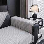 Houndstooth Ice Silk Breathable Sofa Cover, Modern Non-Slip Summer Couch Protector