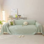Durable Cooling Couch Cover for Dogs Textured Chic Leaf Summer Throw Cover Blanket