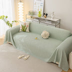 Durable Cooling Couch Cover for Dogs Textured Chic Leaf Summer Throw Cover Blanket