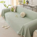 Durable Cooling Couch Cover for Dogs Textured Chic Leaf Summer Throw Cover Blanket