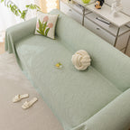 Durable Cooling Couch Cover for Dogs Textured Chic Leaf Summer Throw Cover Blanket