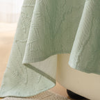 Durable Cooling Couch Cover for Dogs Textured Chic Leaf Summer Throw Cover Blanket
