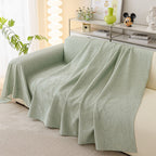 Durable Cooling Couch Cover for Dogs Textured Chic Leaf Summer Throw Cover Blanket