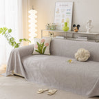 Durable Cooling Couch Cover for Dogs Textured Chic Leaf Summer Throw Cover Blanket