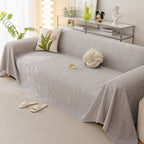 Durable Cooling Couch Cover for Dogs Textured Chic Leaf Summer Throw Cover Blanket