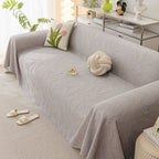 Durable Cooling Couch Cover for Dogs Textured Chic Leaf Summer Throw Cover Blanket