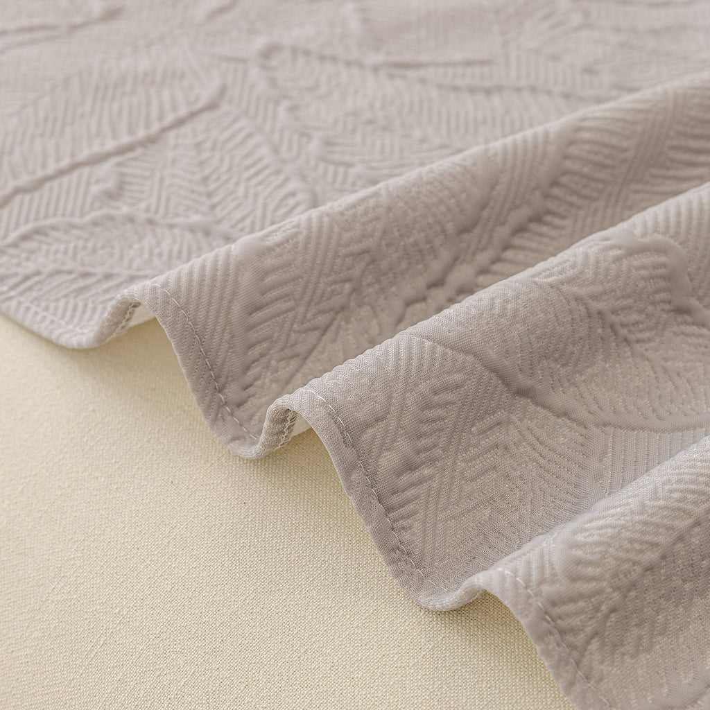 Durable Cooling Couch Cover for Dogs Textured Chic Leaf Summer Throw Cover Blanket